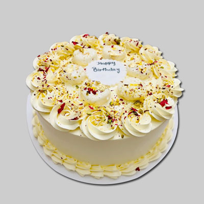 "Round shape Butterscotch Rasagulla cake - 1kg - code B01 - Click here to View more details about this Product